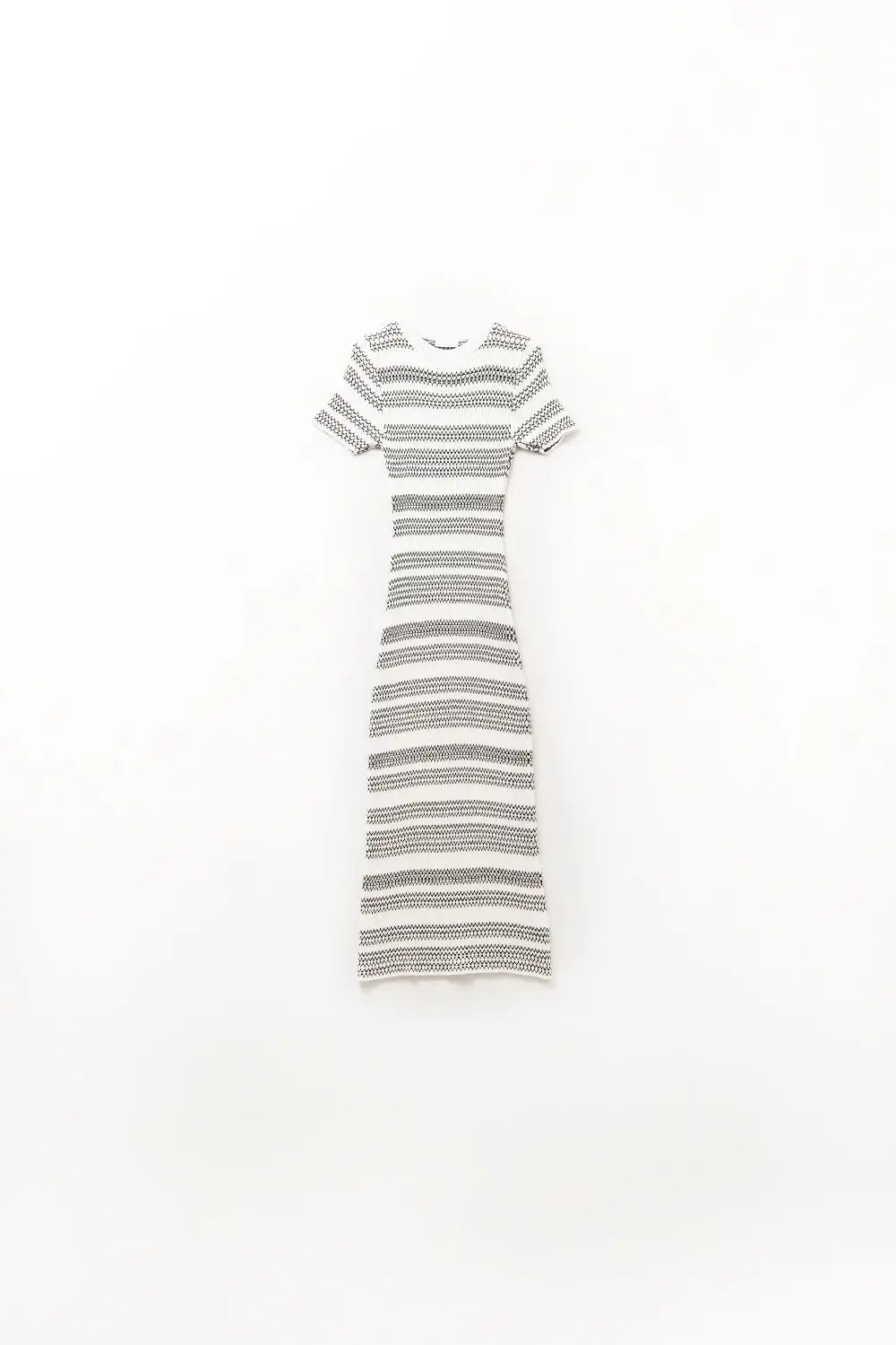 High-quality knitted maxi dress with zigzag detail - Dresses