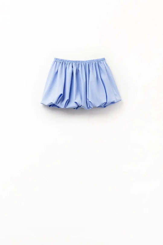 blue poplin balloon miniskirt - Skirts