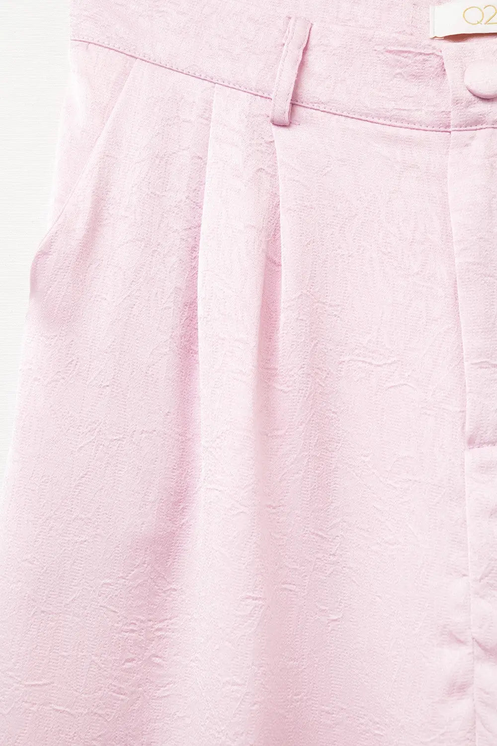 Tailored satin Pants With Wide Leg in Pink - Pants