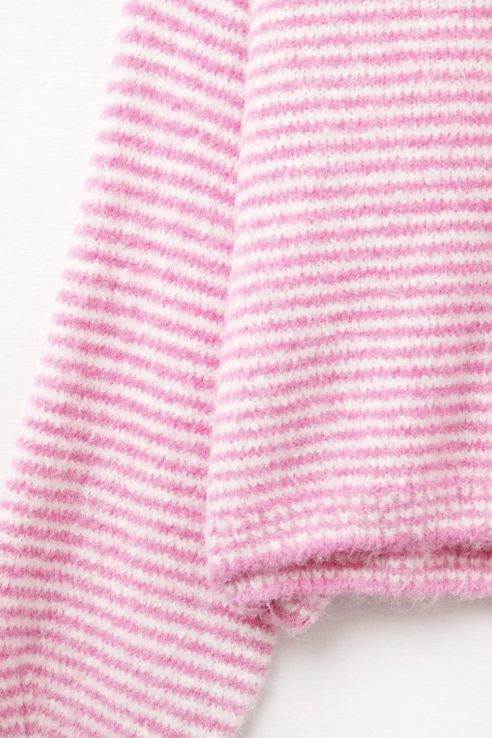 Sweater in Pink With White Stripes - PINK / ONE - Sweaters