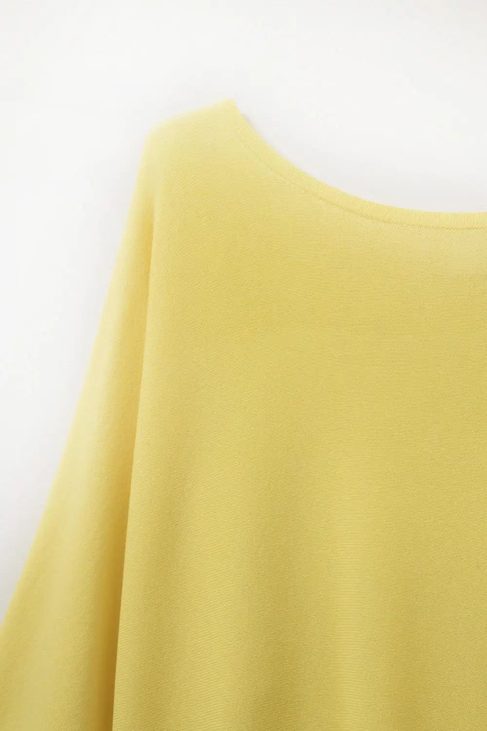 Oversized Yellow Sweater with Elbow-Length Sleeves - YELLOW / ONE - Sweaters