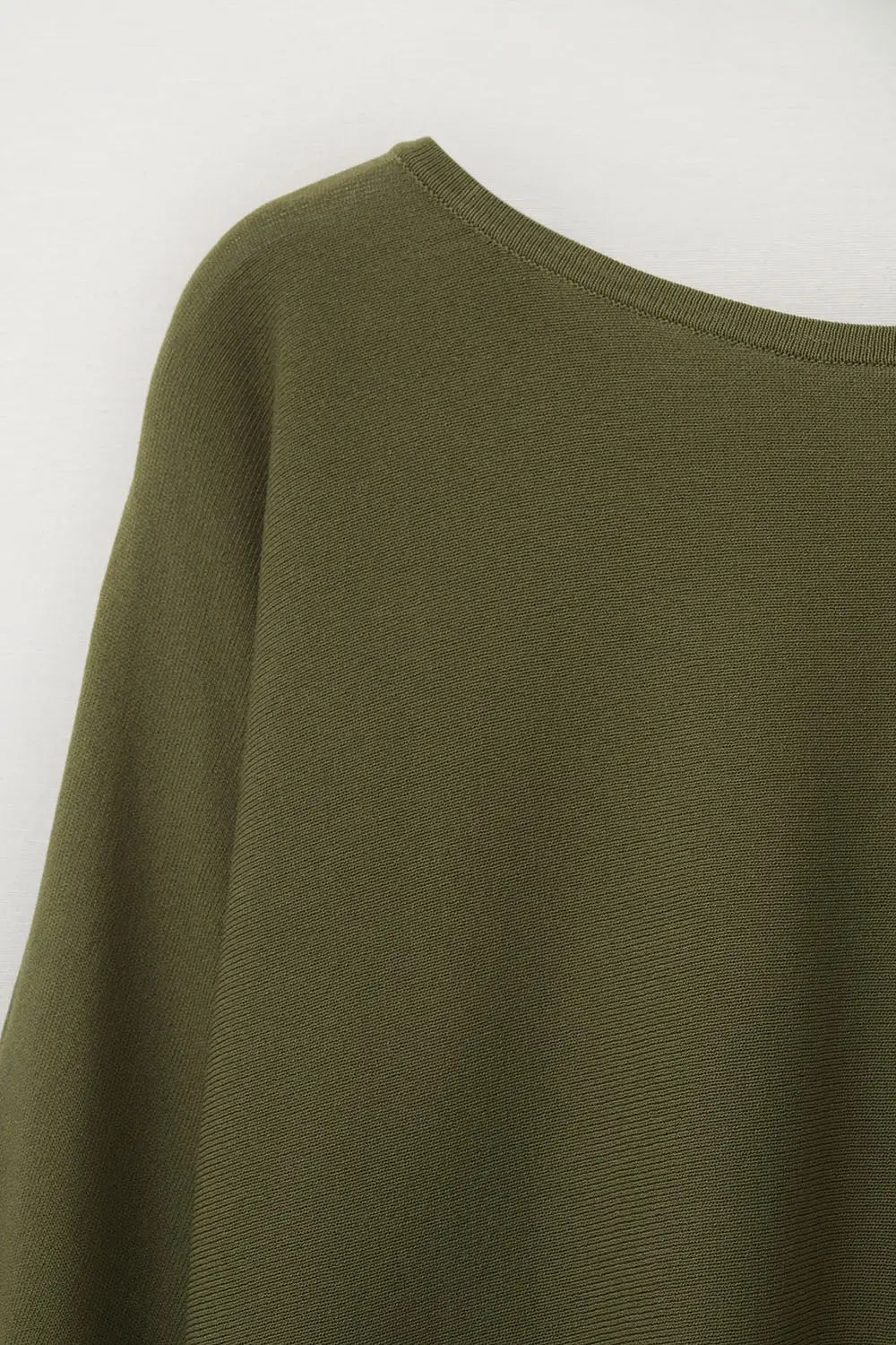 Oversized Kakhi sweater with Elbow-Length Sleeves - GREEN / ONE - Sweaters