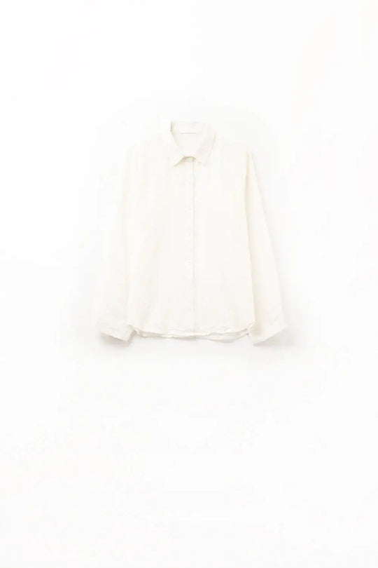 beige chiffon shirt with sequin detail - Shirts