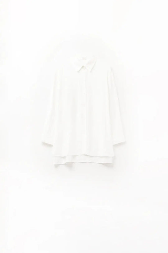 relaxed fit Shirt long Sleeves in white - Shirts