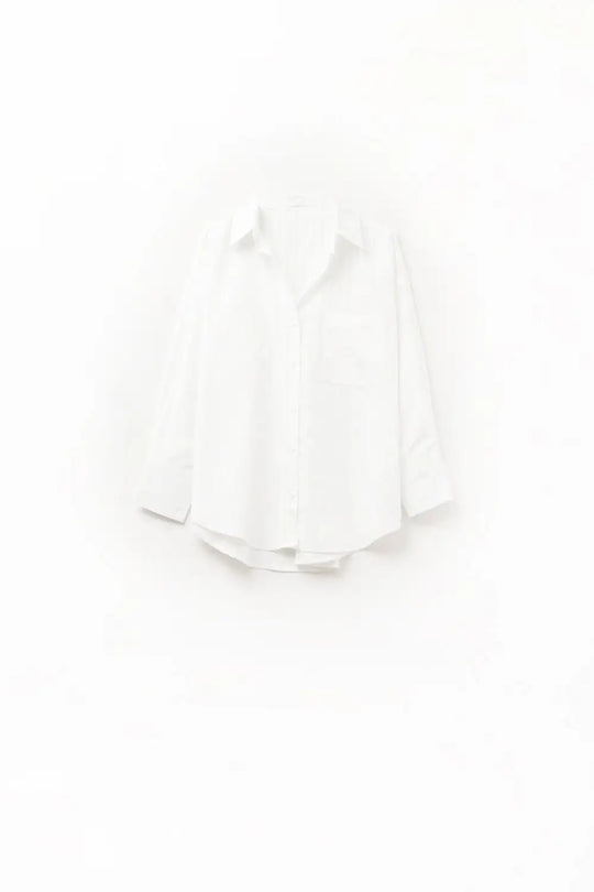 Relaxed White striped blouse - Shirts