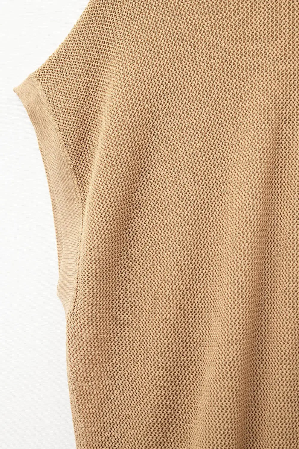 grid knit sweater in camel color - CAMEL / ONE - Sweaters
