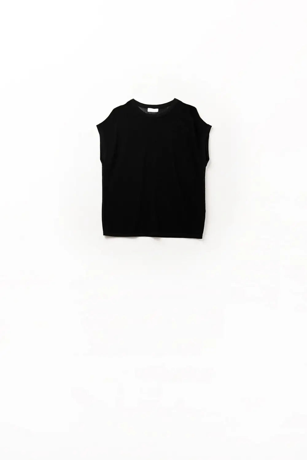grid knit sweater in black color - BLACK / ONE - Sweaters