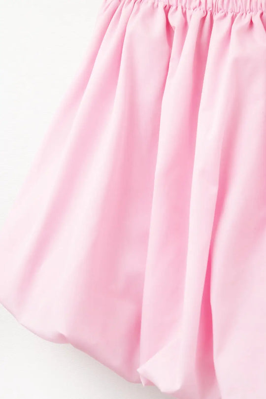 Pink poplin balloon miniskirt - Skirts