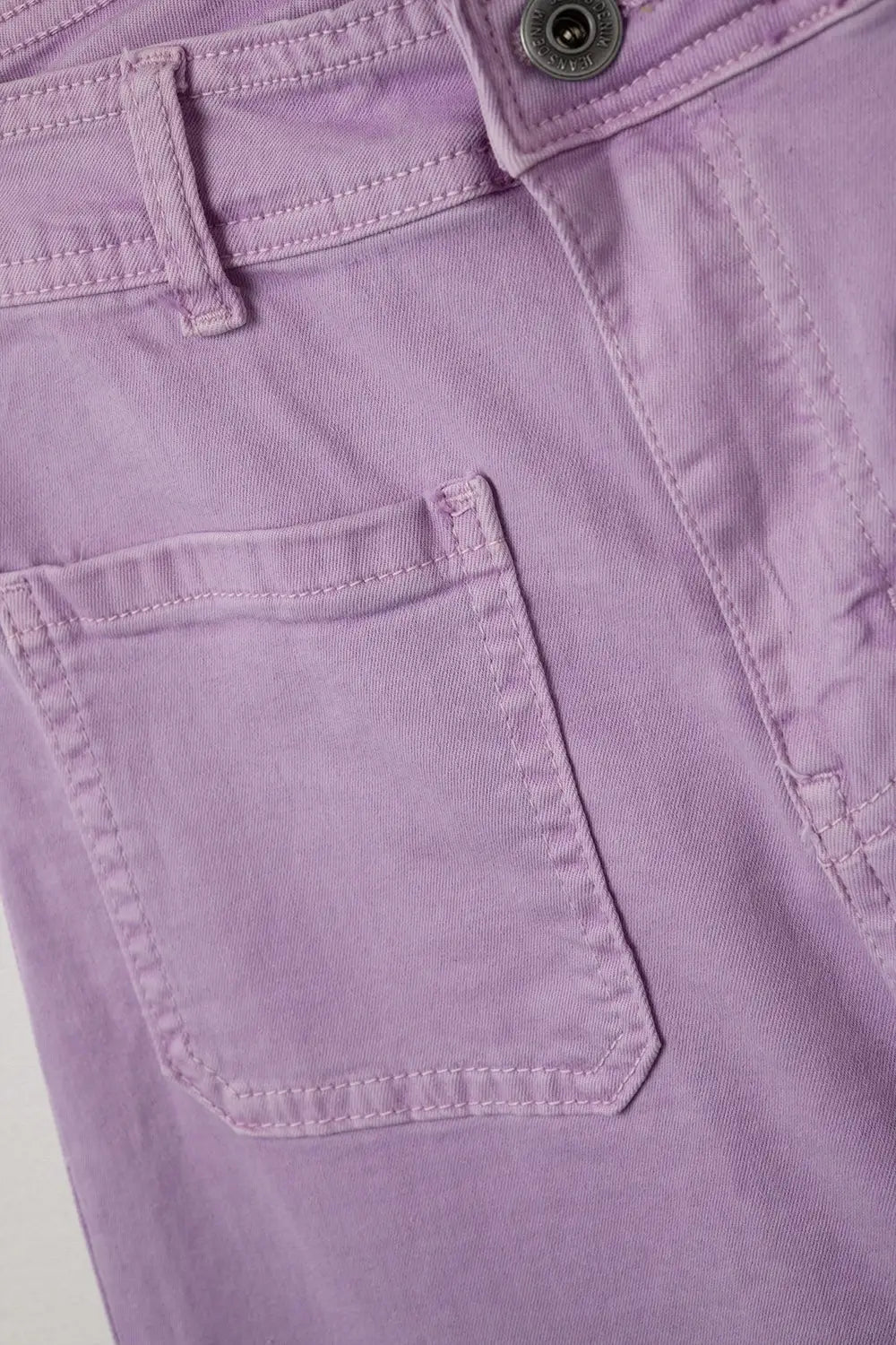 lilac Straight Leg pants With Front Pockets - Colored Jeans