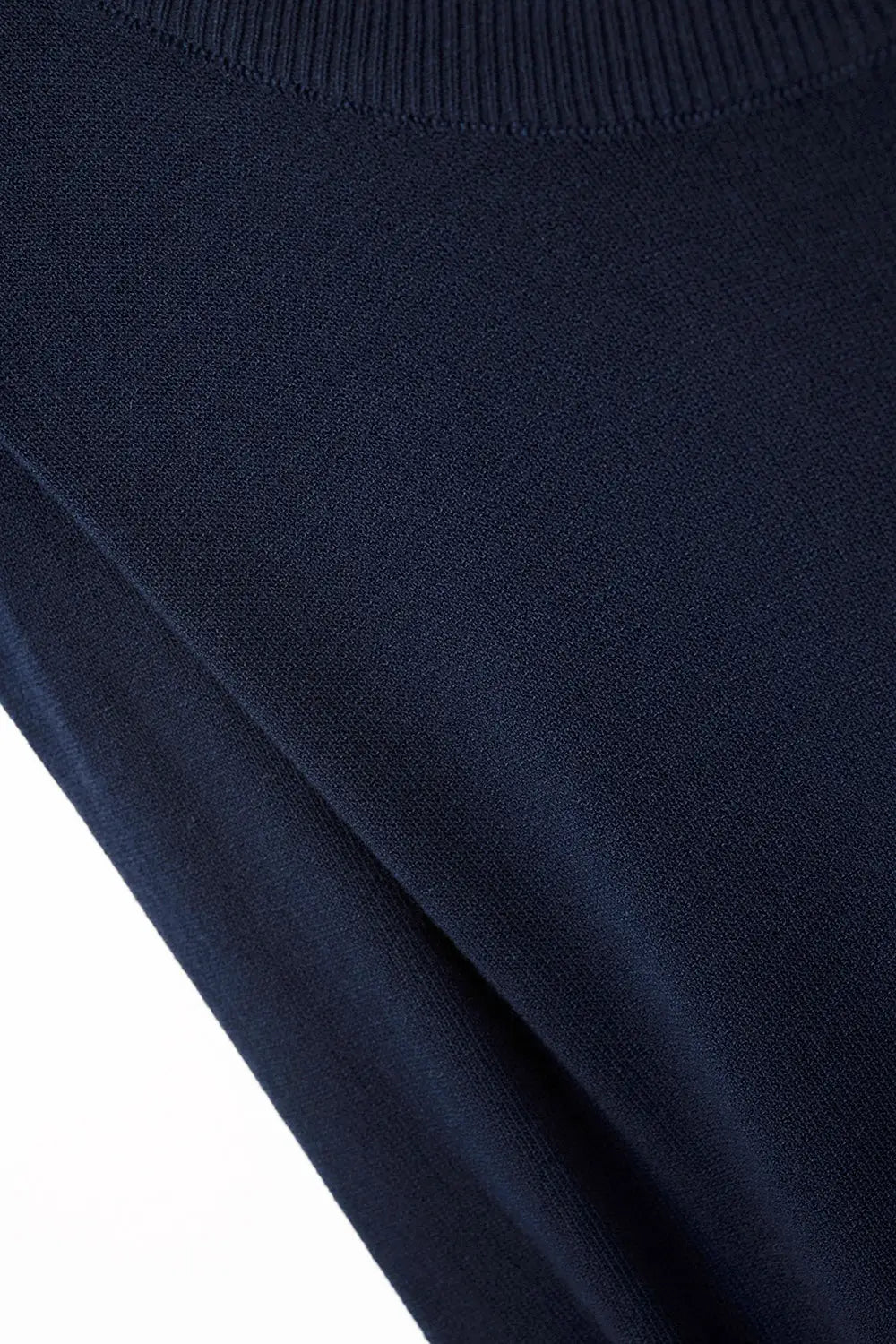 Sleeveless Knited Top With Shoulder Drape in Navy - NAVY / ONE - Sweaters