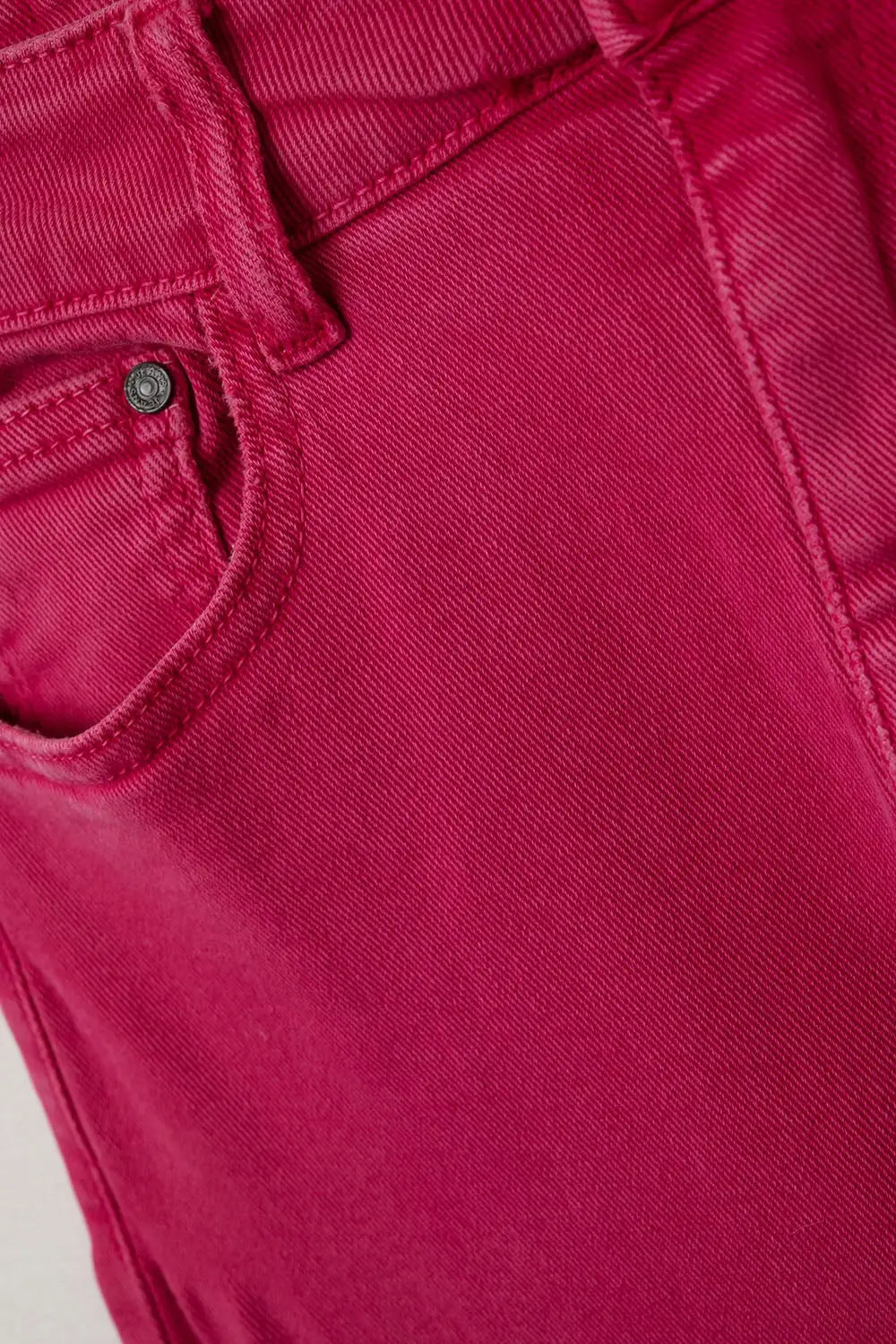 Straight leg Pants with cropped hem in magenta - Colored Jeans