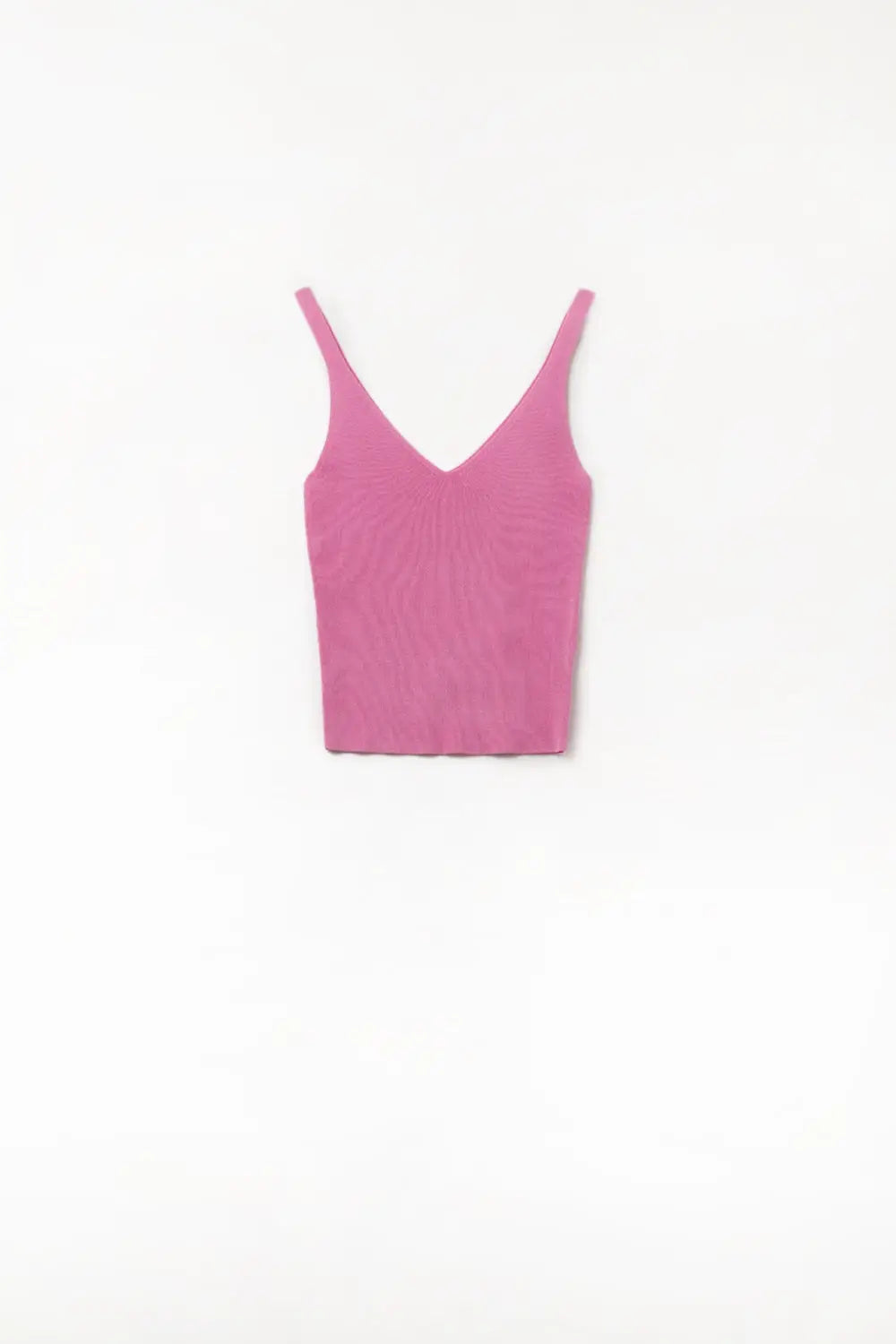 Comfy Ribbed knitted Tank Top in Fuchsia - FUCHSIA / ONE - Sweaters