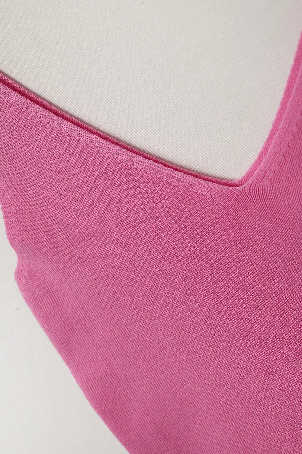 Comfy Ribbed knitted Tank Top in Fuchsia - FUCHSIA / ONE - Sweaters