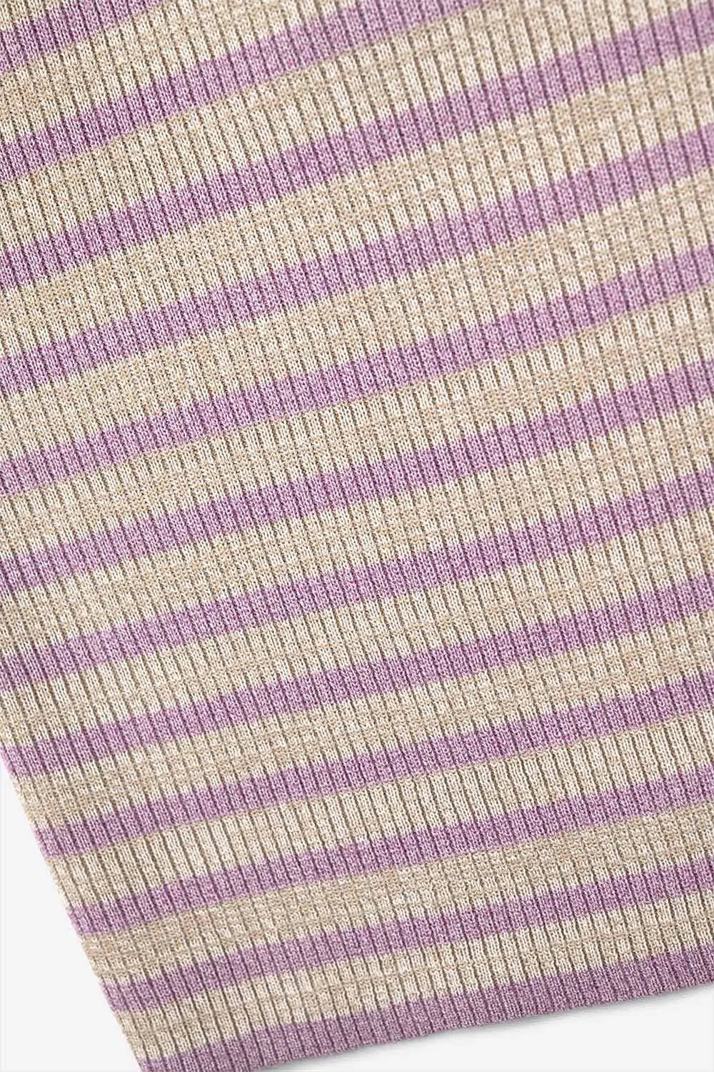 beige top with lilac stripes and straps - Tops