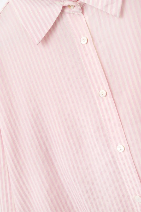 oversized baby pink shirt with bow in the back - Shirts