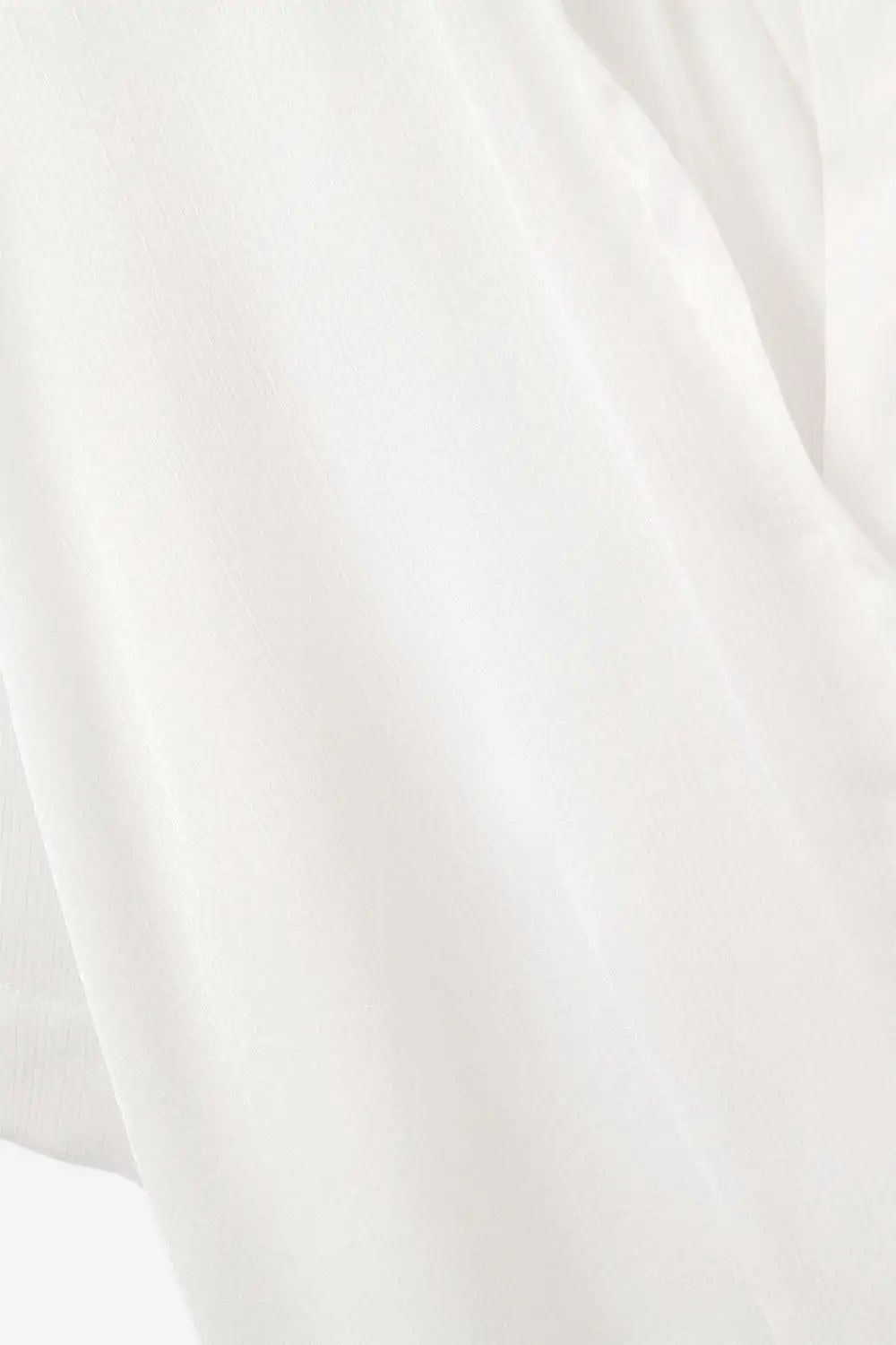 Draped Short Sleeve Blouse in White - Shirts
