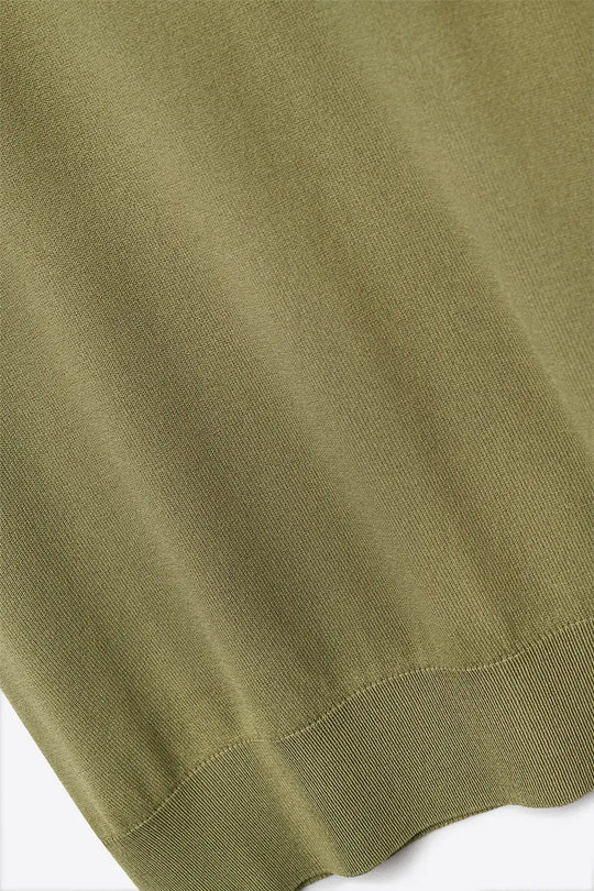 Khaki turtleneck sweater with fitted short sleeves - KHAKI / ONE - Sweaters