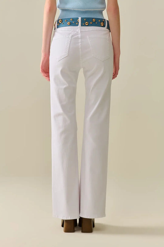 Comfy Stretcy White Flared Pants - Pants