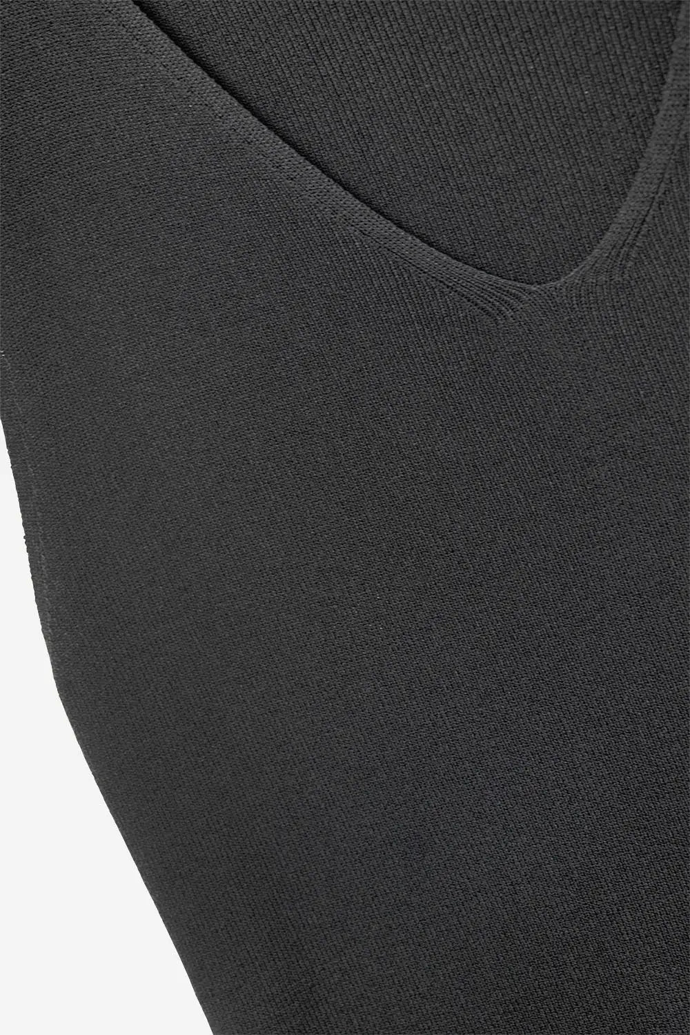 Black sleeveless fine knitted top With V-Neck - BLACK / ONE - Sweaters