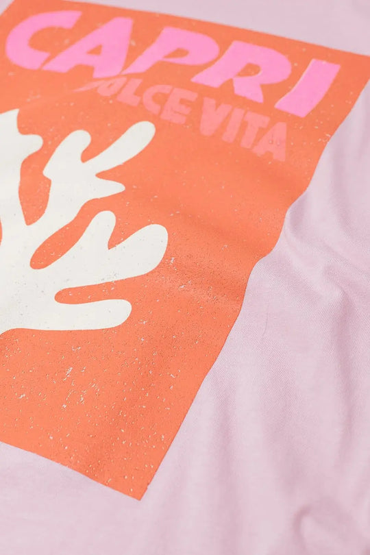 Baby Pink Capri Dolce Vita T-shirt Made in Italy - PINK / ONE - T-Shirts