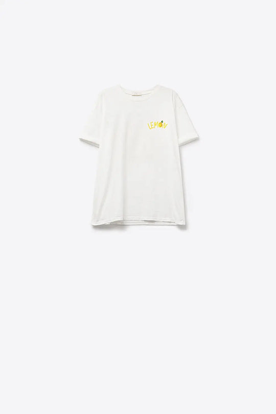 Made in Italy white t-shirt with Lemon graphic - WHITE / ONE - T-Shirts
