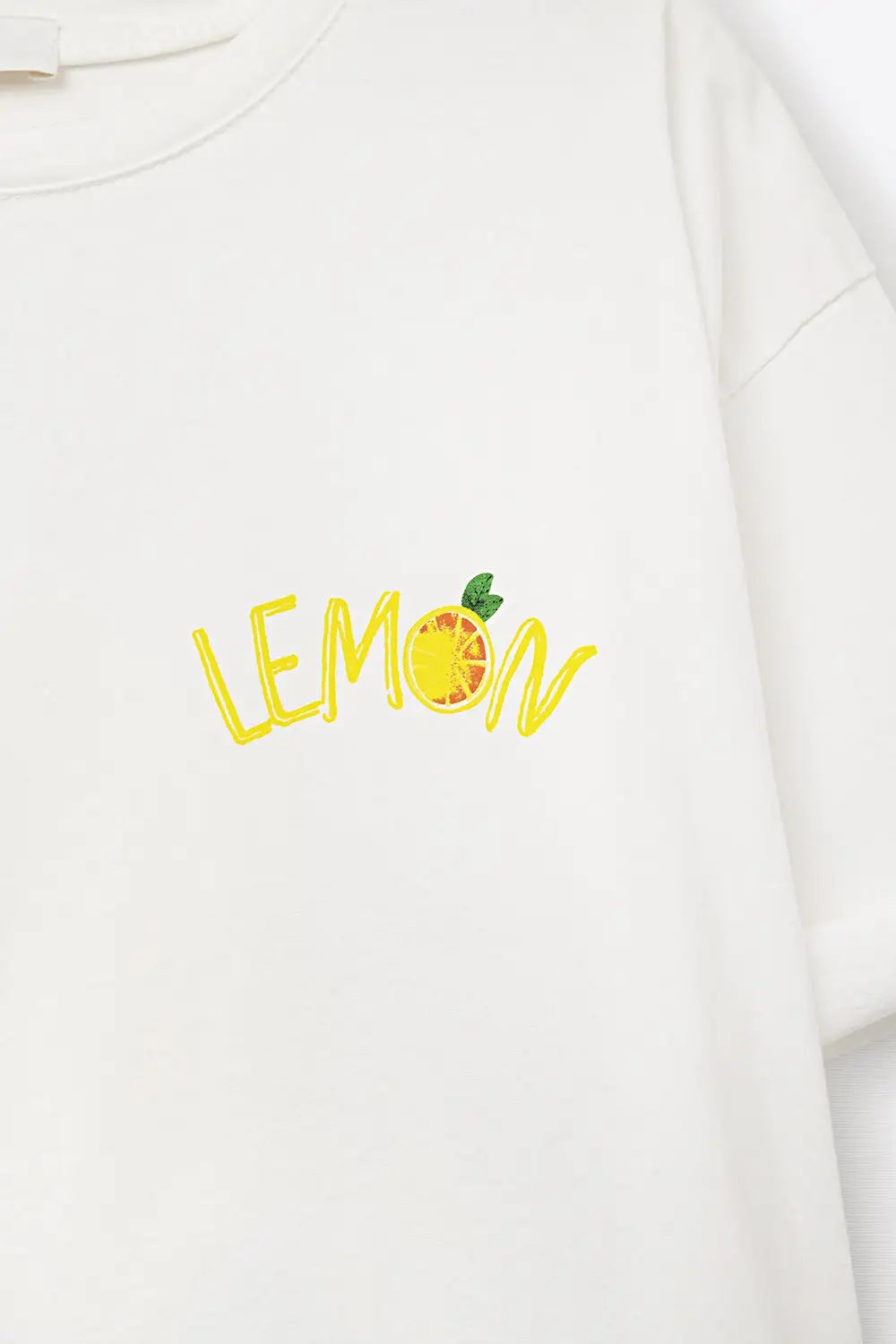 Made in Italy white t-shirt with Lemon graphic - WHITE / ONE - T-Shirts