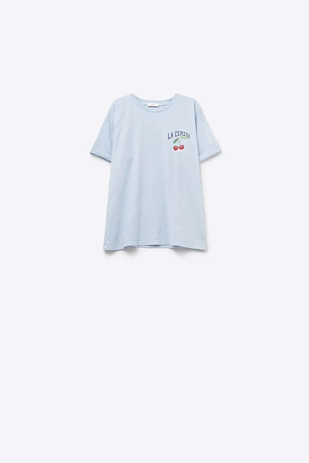 Blue T-shirt with La Cerise Market Saint-Tropez graphic - BLUE / ONE - T-Shirts