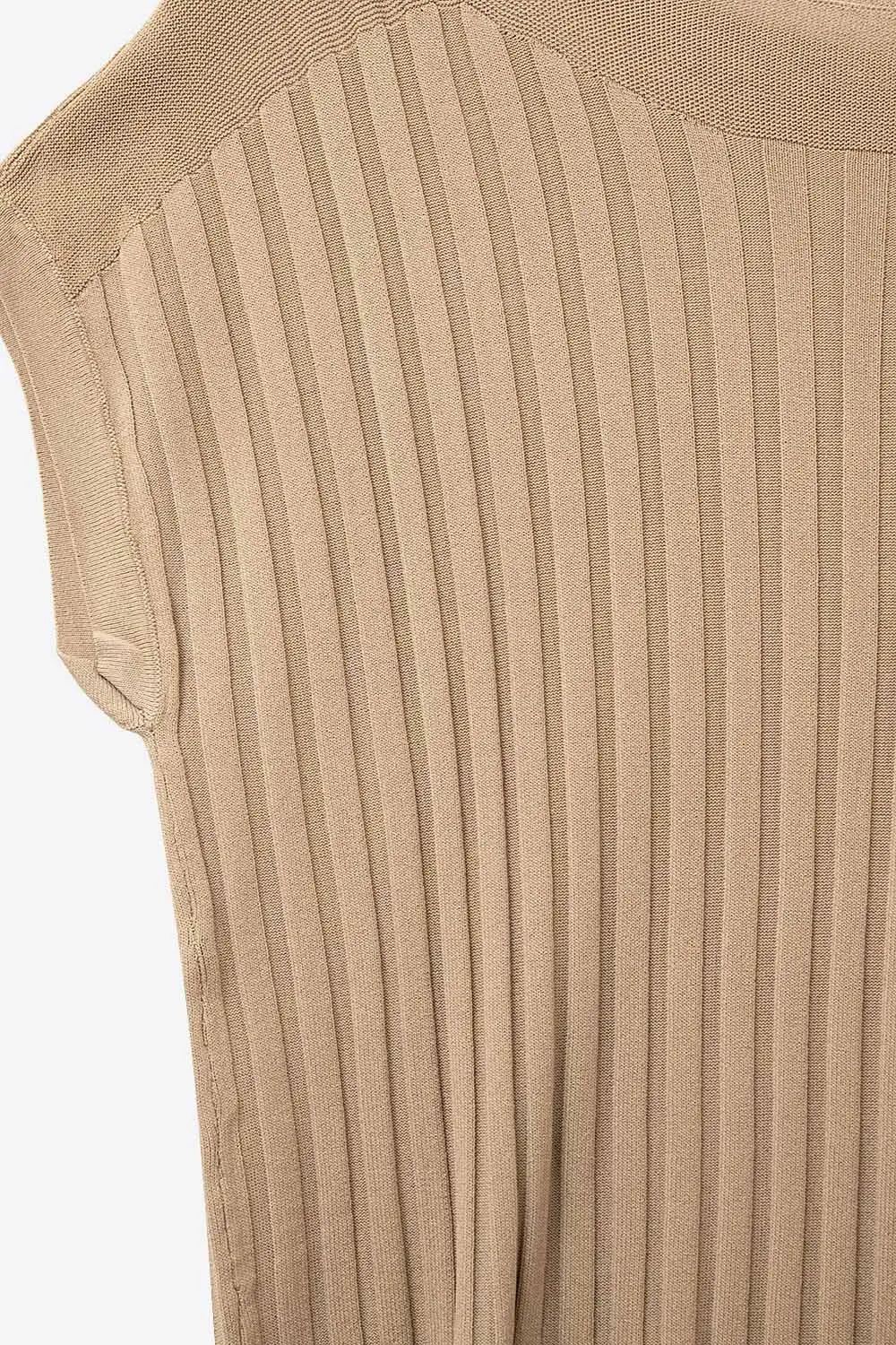 Camel fine Rib knitted Sweater with boat neck - CAMEL / ONE - Sweaters