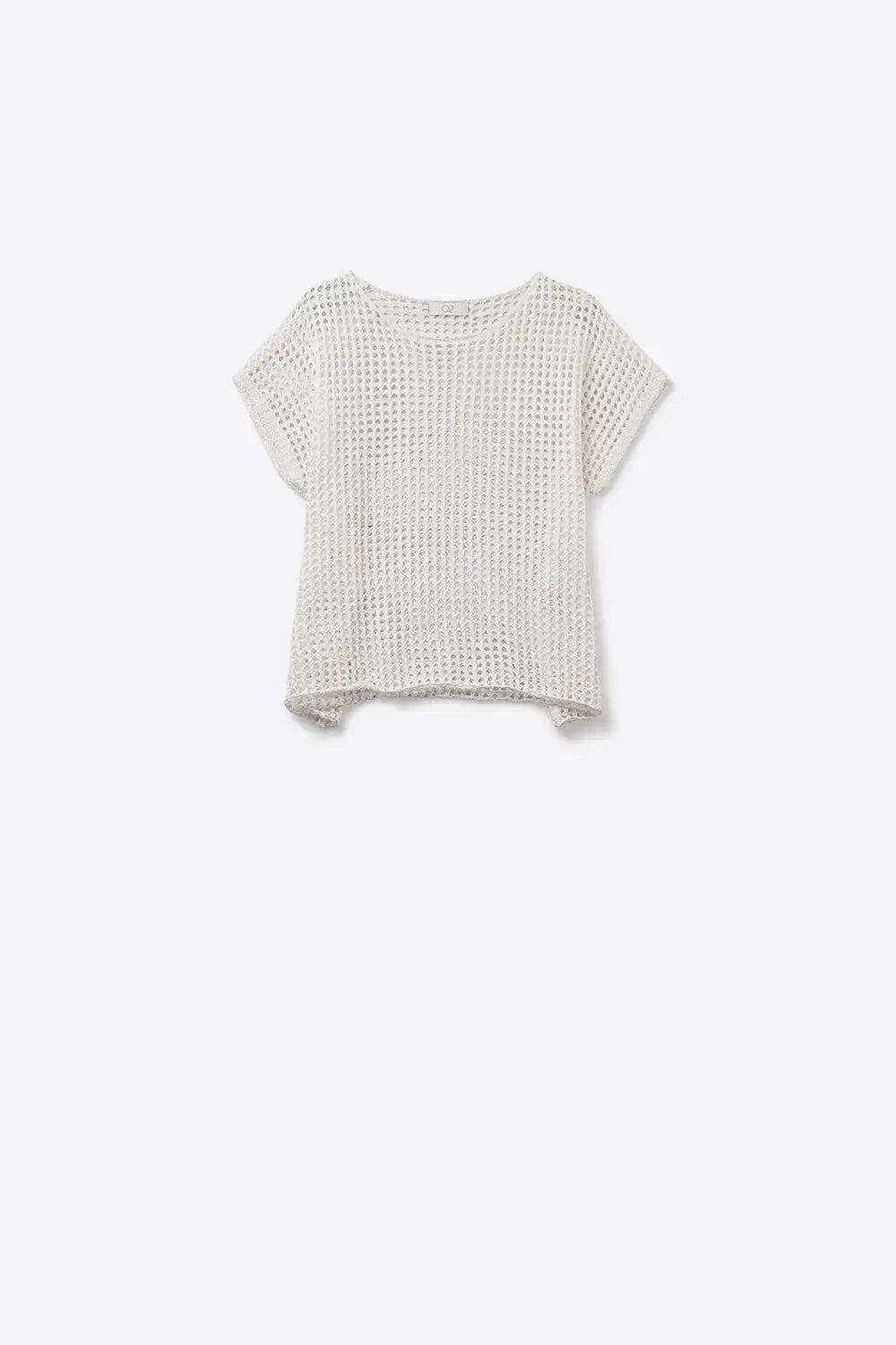 Open Knit Crochet dropped Sleeved Top in white - WHITE / ONE - Sweaters