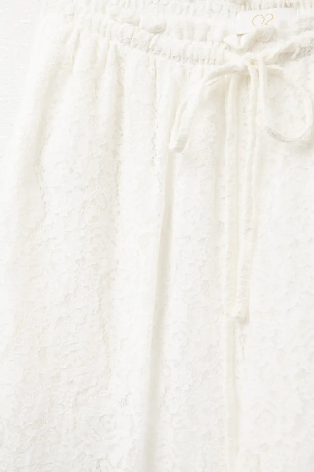 wide-legged lace pants with elastic waistband - Pants