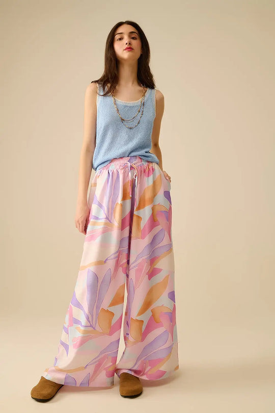 Light Blue Knit Tank Top with White Trim - BLUE / ONE - Tops