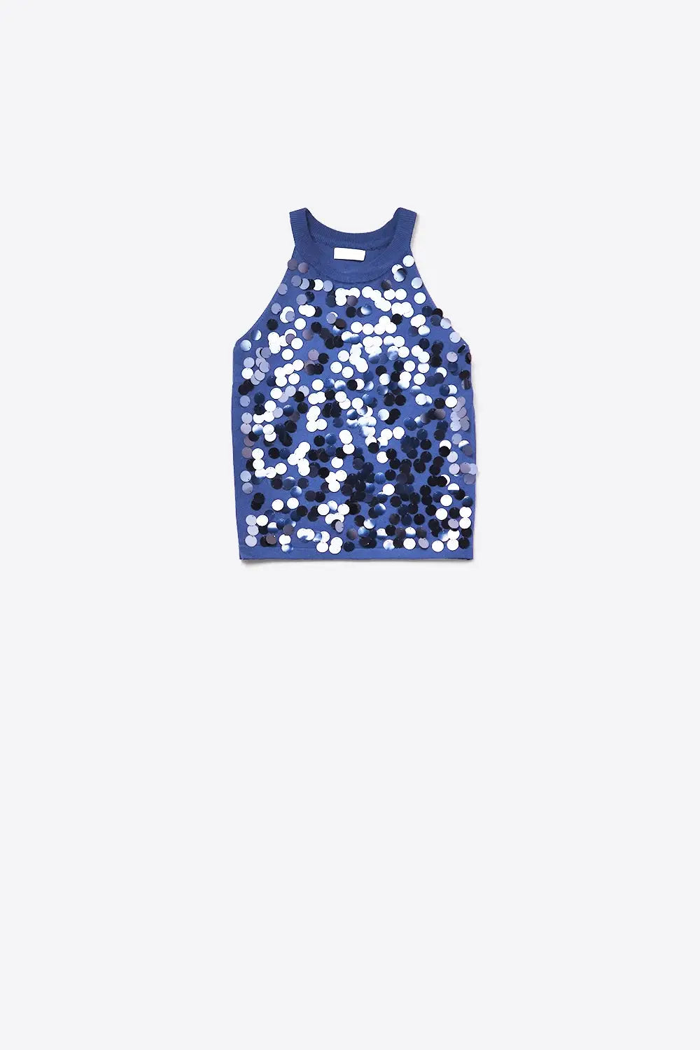 Navy knit top with sequin detail - NAVY / ONE - Sweaters