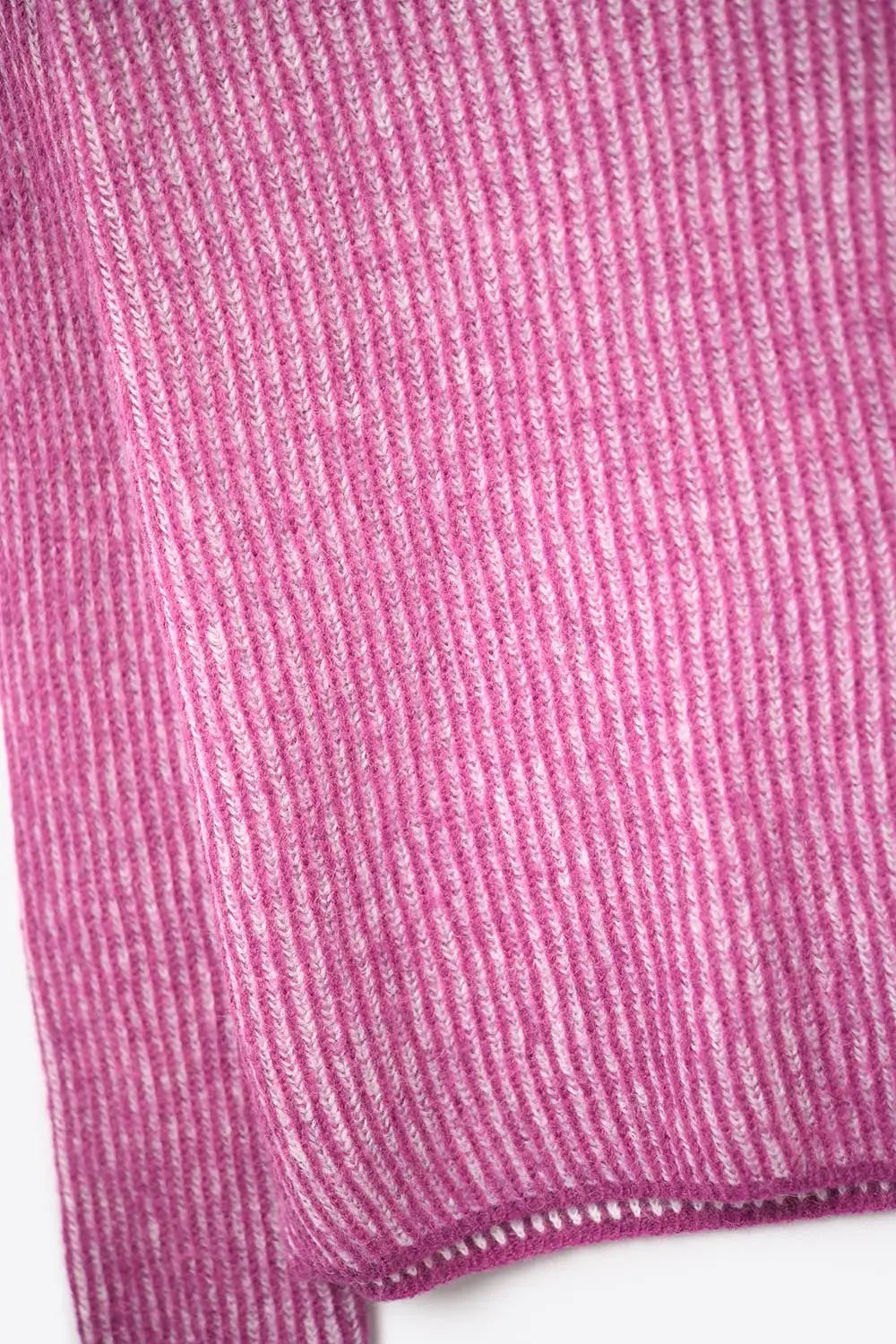 fuchsia ribbed knit sweater with a roll neck - FUCHSIA / ONE - Sweaters