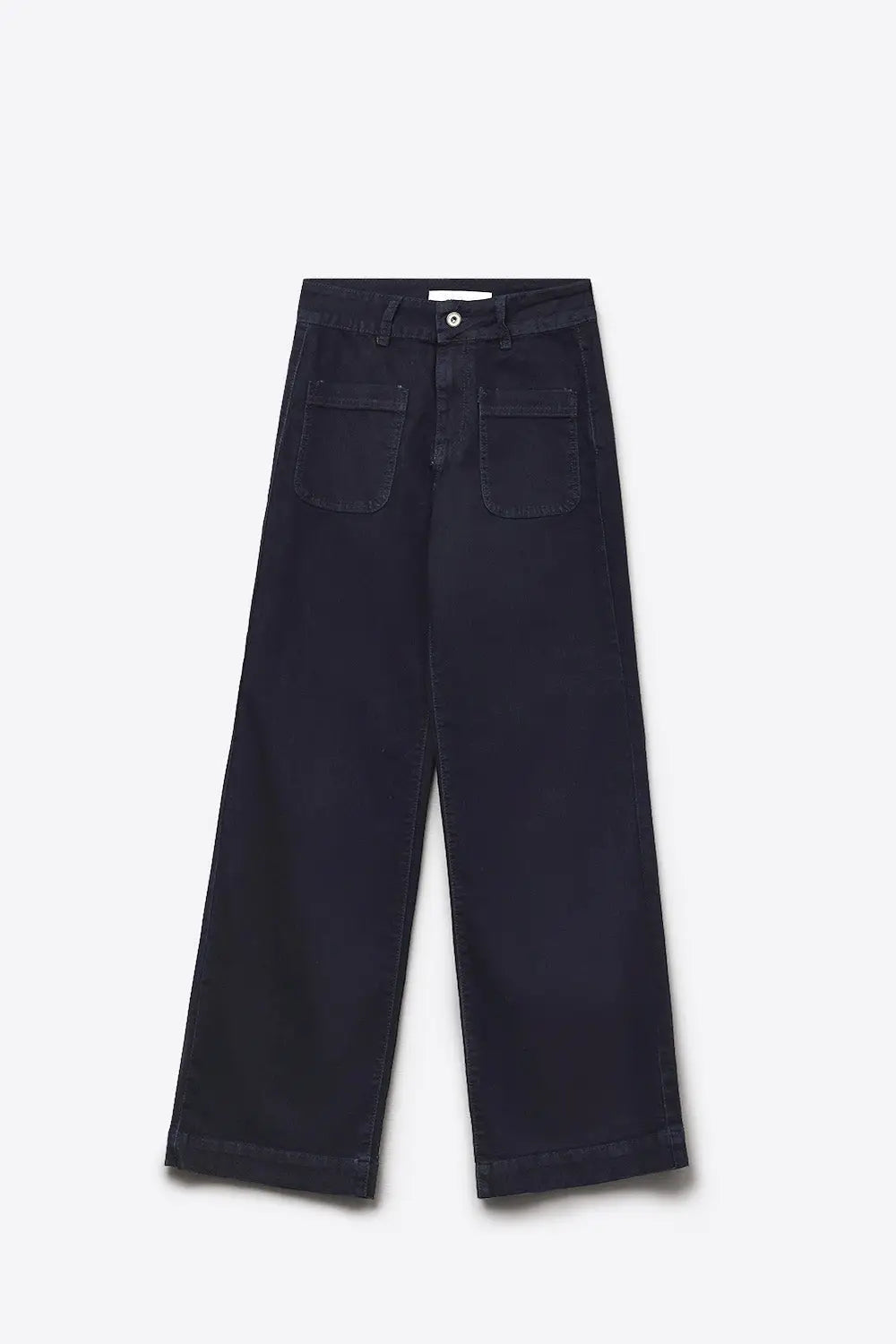 Straight Marine Jeans With Pocket Detail in Deep Blue