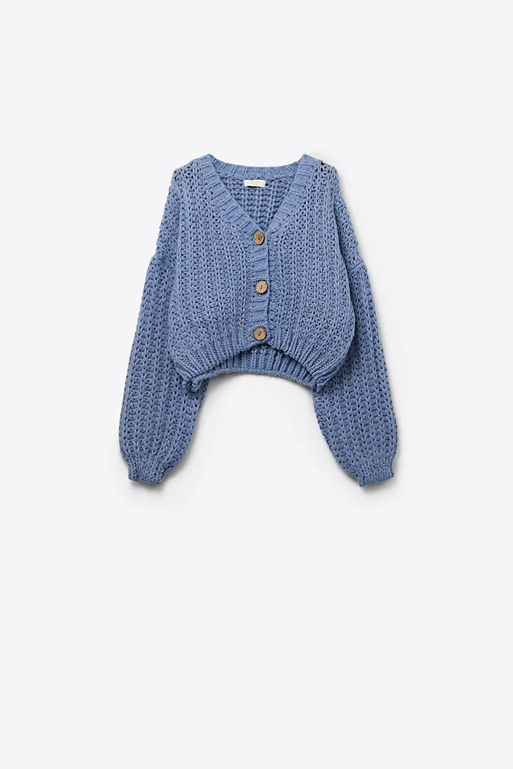 Open Knit Chunky Cardigan In blue - BLUE / ONE - Jackets