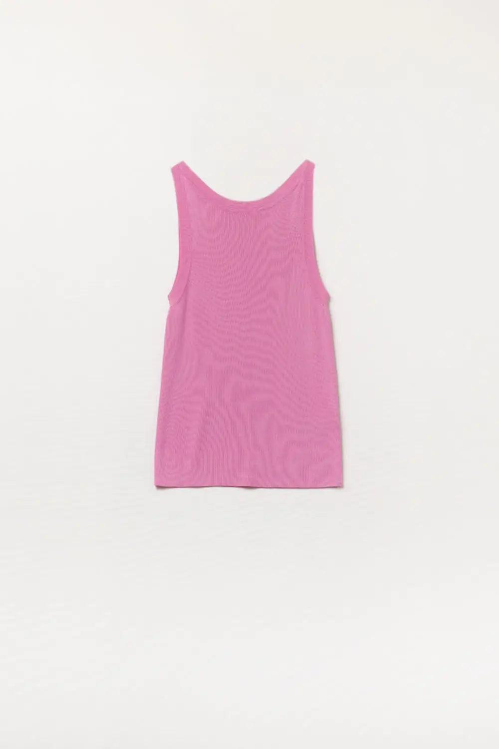 Fuchsia Sleeveless Ribbed knitted Top - FUCHSIA / ONE - Sweaters