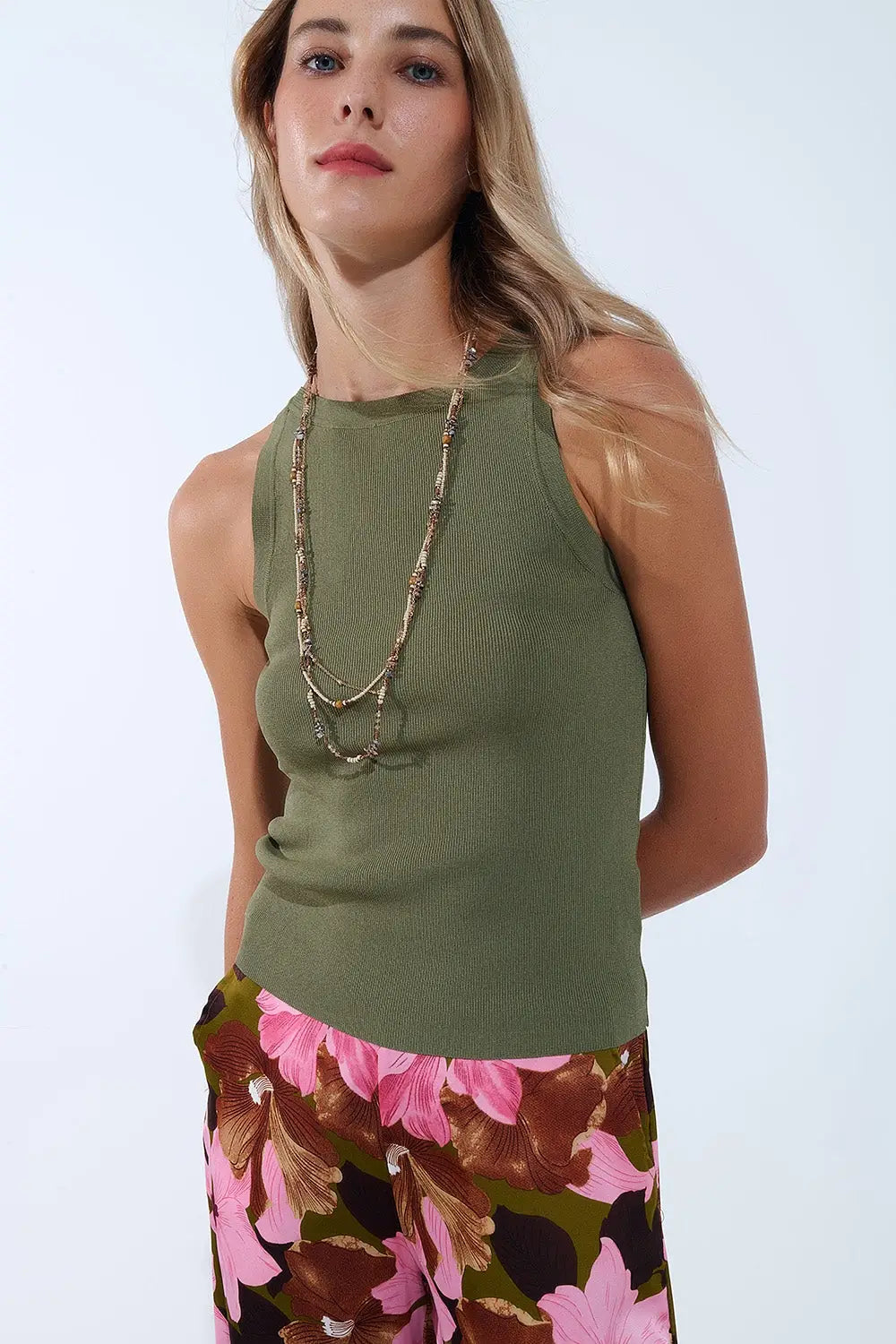 Khaki Boat Neck Comfy Ribbed Top - KHAKI / ONE - Sweaters