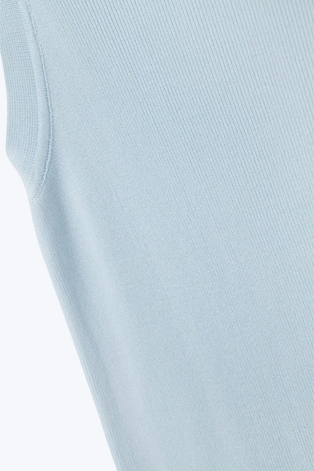 Boat Neck Comfy Ribbed Top in Baby Blue - BLUE / ONE - Tops