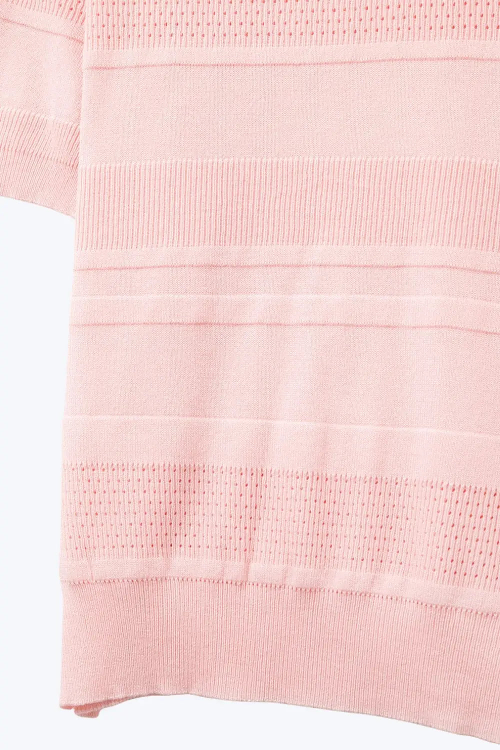 Textured Stripe Knit Sweater in pink - PINK / ONE - Sweaters