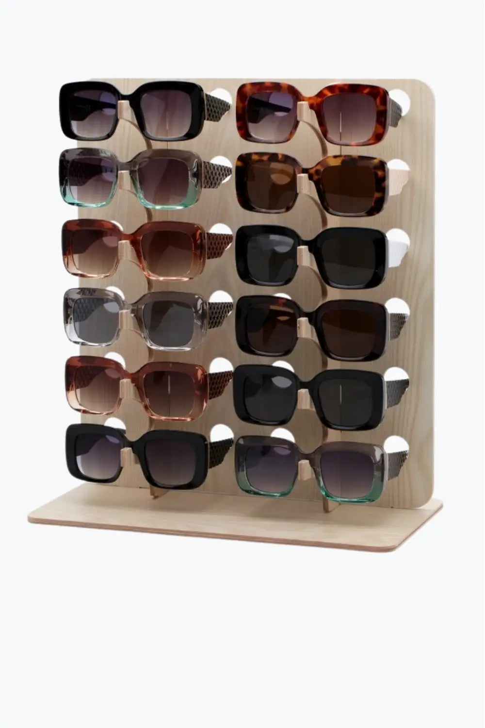 12 slot Sunglasses Display Stand - BEIGE / ONE - Sunglasses