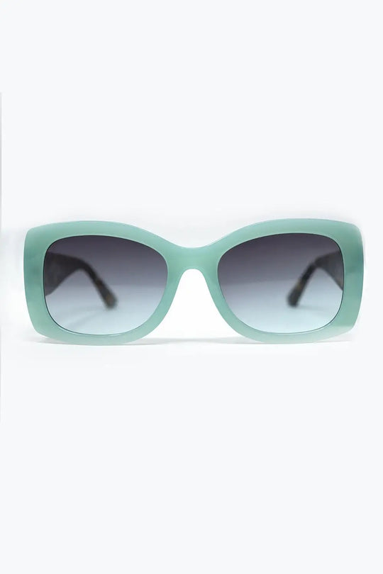 Mint Green Oversized Oval Sunglasses in Acetate - GREEN / ONE - Sunglasses
