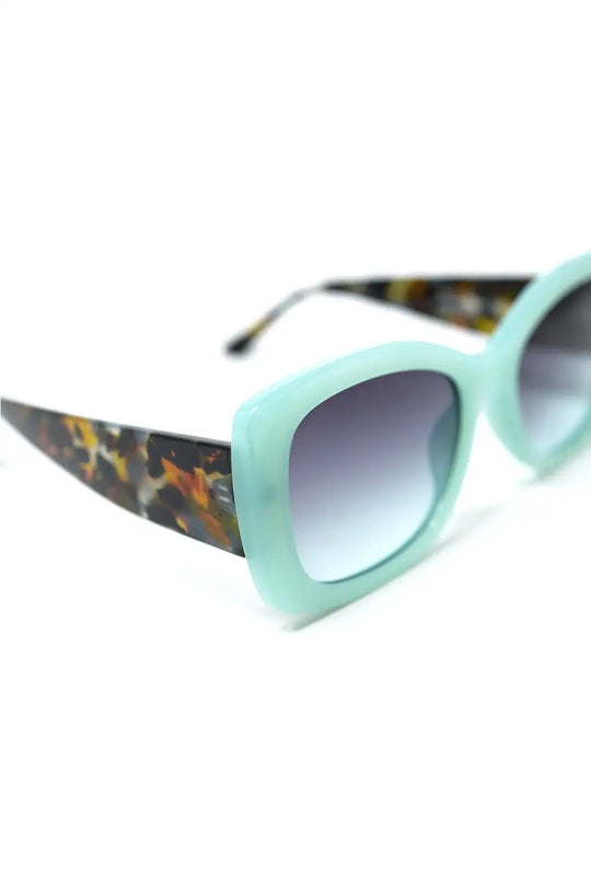 Mint Green Oversized Oval Sunglasses in Acetate - GREEN / ONE - Sunglasses