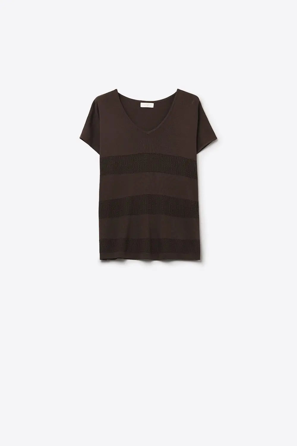 Brown Striped Texture Knit sweater - BROWN / ONE - Sweaters
