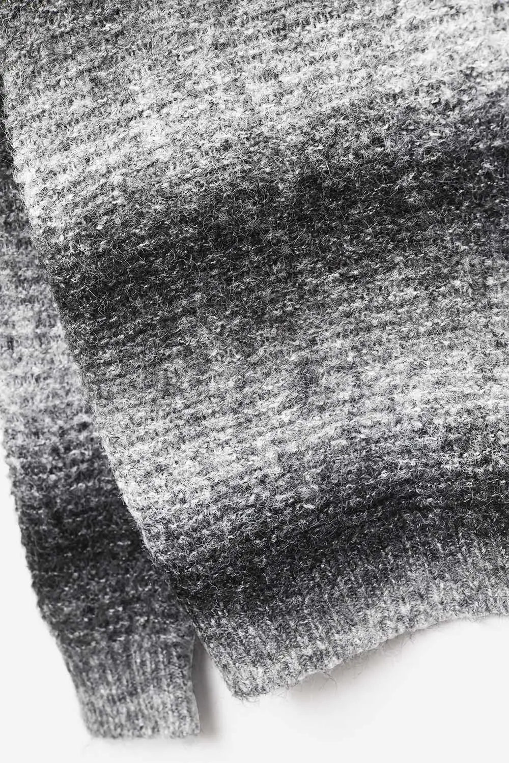 Oversized Turtleneck Comfy Sweater in Black and White - BLACK / ONE - Sweaters