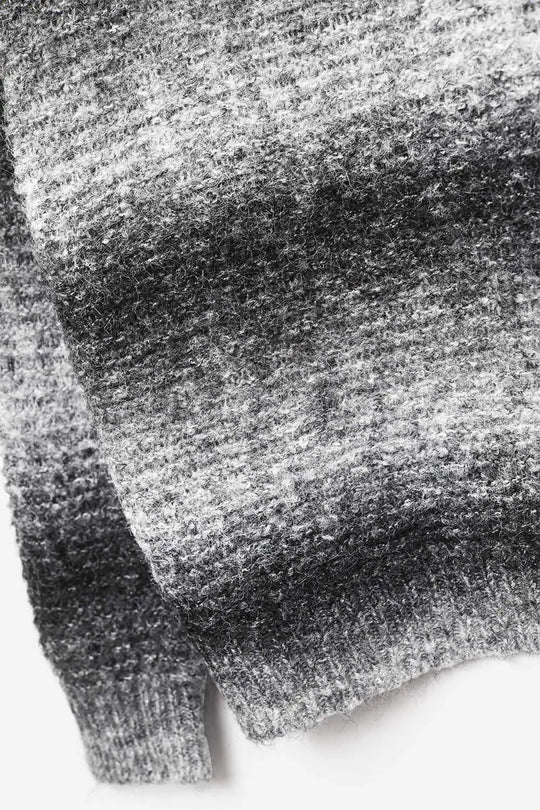 Oversized Turtleneck Comfy Sweater in Black and White - BLACK / ONE - Sweaters