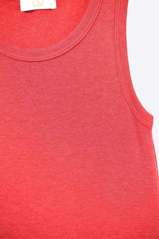 Super Soft Knitted Basic Tank in Ruby Red - Tops