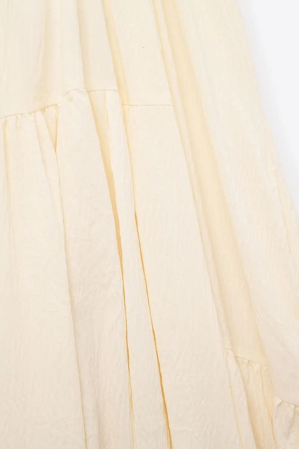 Cream Halter Neck Maxi Dress With Seam Detailing - Dresses