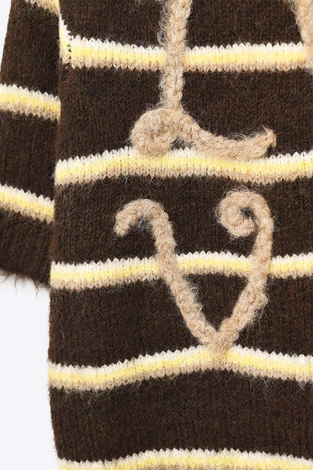 Short Sleeve Embroidered Love Sweater in Brown - BROWN / ONE - Sweaters
