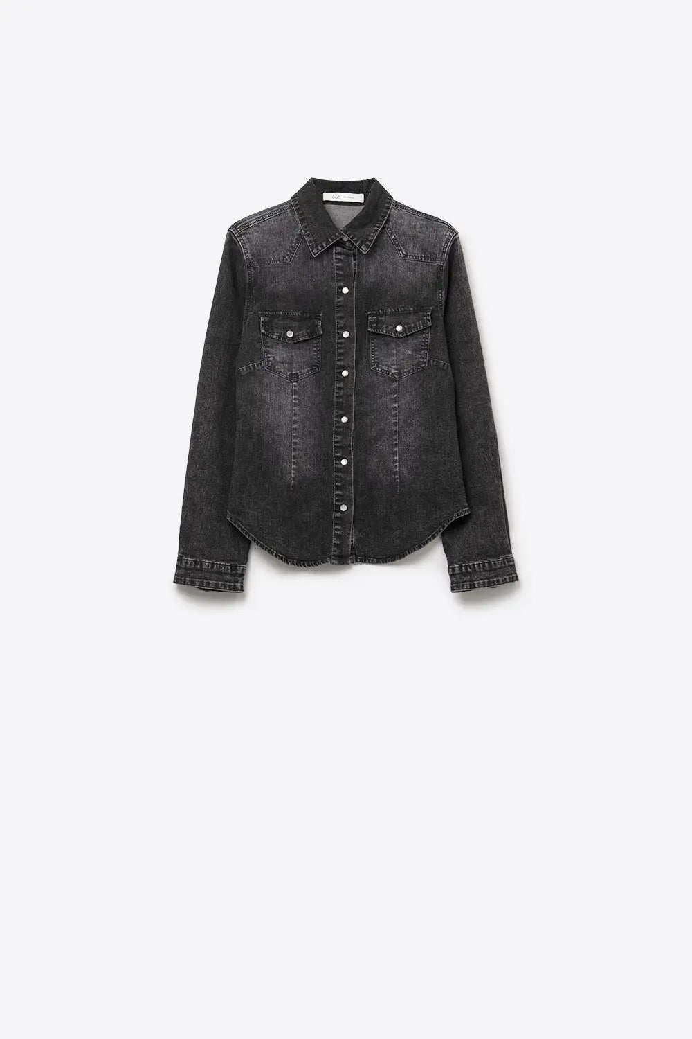 Black Denim Button-Up Shirt in vintage wash - Shirts