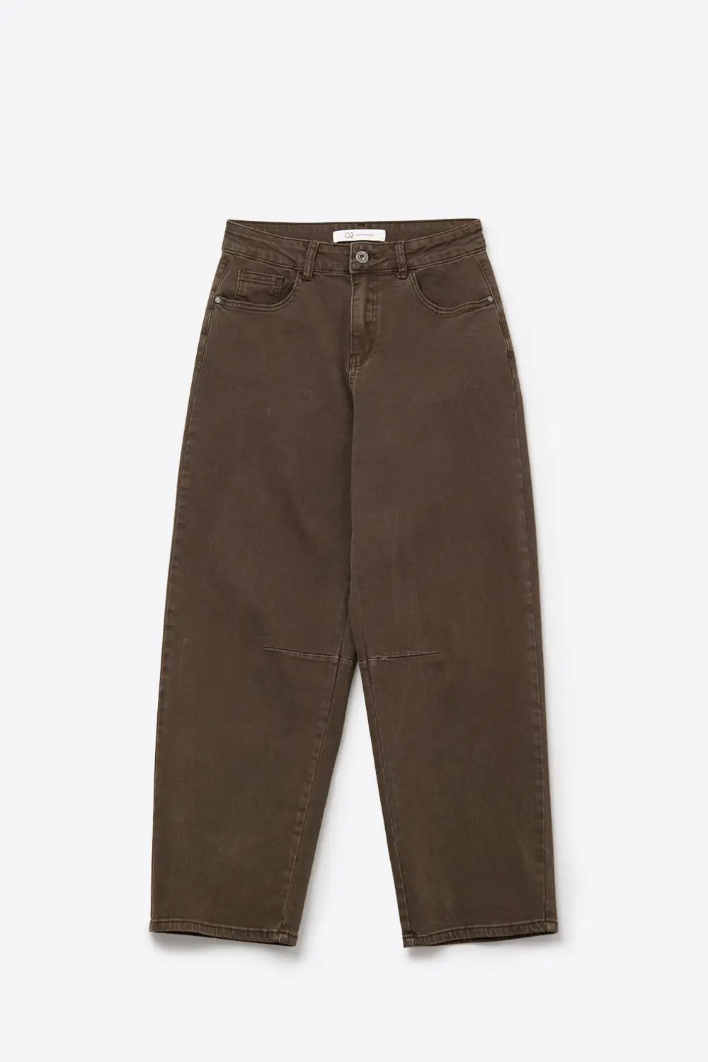 Comfortable stretch jeans with barrel leg in brown - Colored Jeans